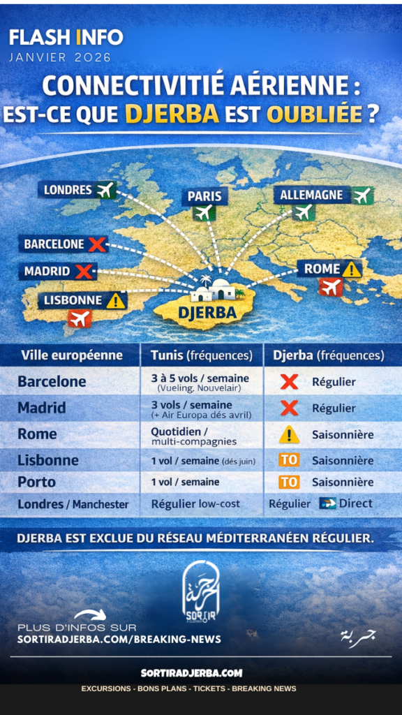 Connectivité aérienne : Est ce que Djerba est oubliée ?
